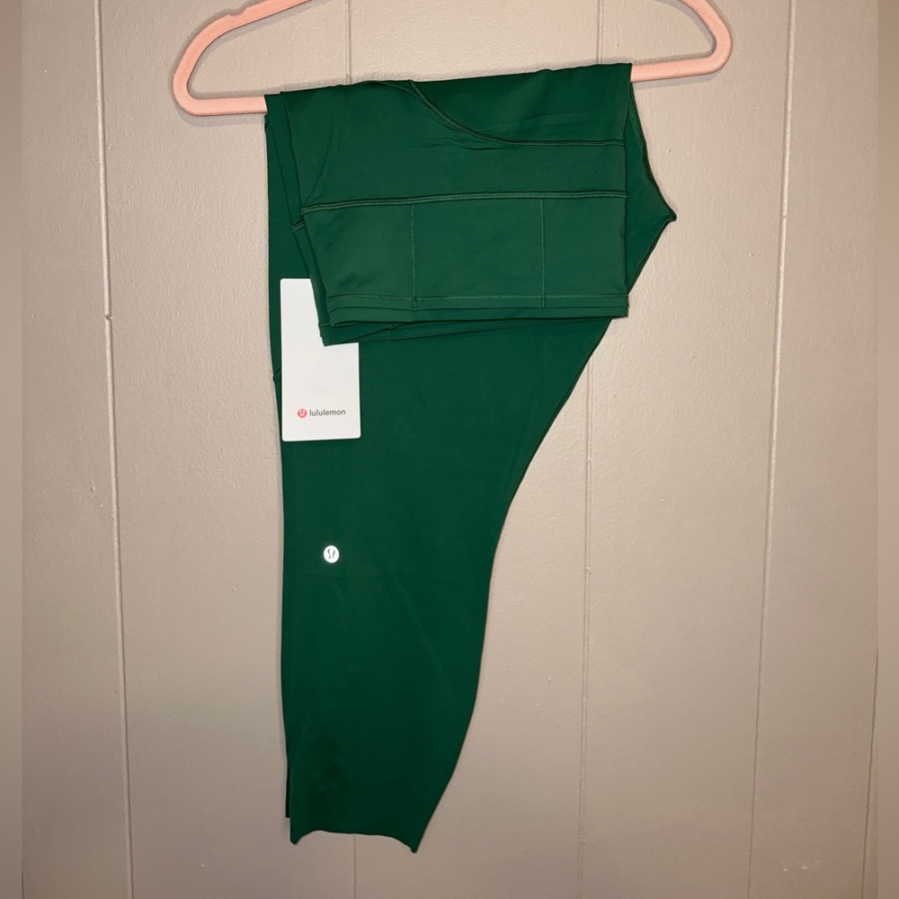 NWT LULULEMON Fast and Free High Rise in Everglade Green Size 20 - Picture 2 of 3